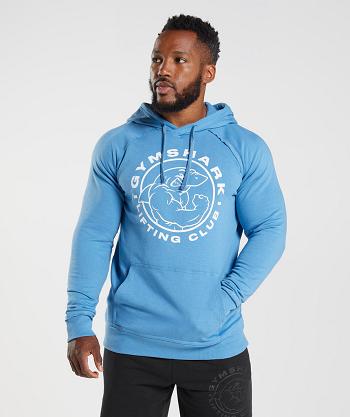 Pánské Mikiny S Kapucí Gymshark Legacy Blankyt | CZ 2715FDN